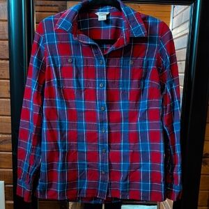 Duluth Trading Red and Blue Plaid Shirt